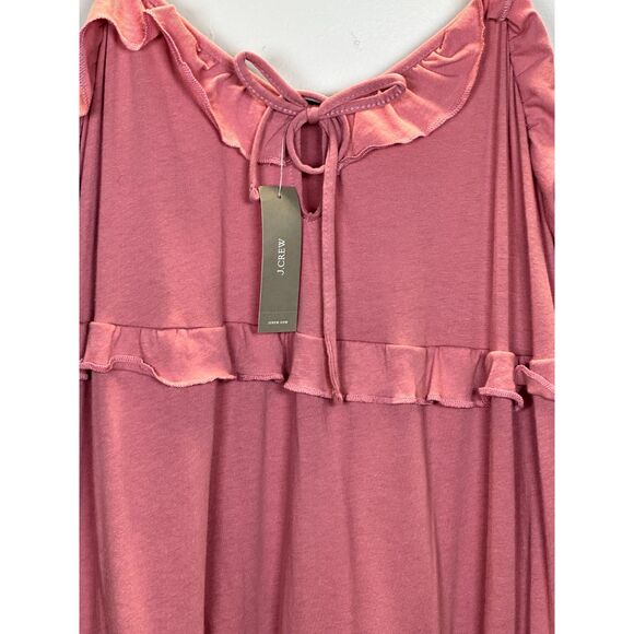 J. Crew Women's BB453 Size M Pink Tiered Knit Keyhole Maxi Dress NWT - Picture 10 of 11